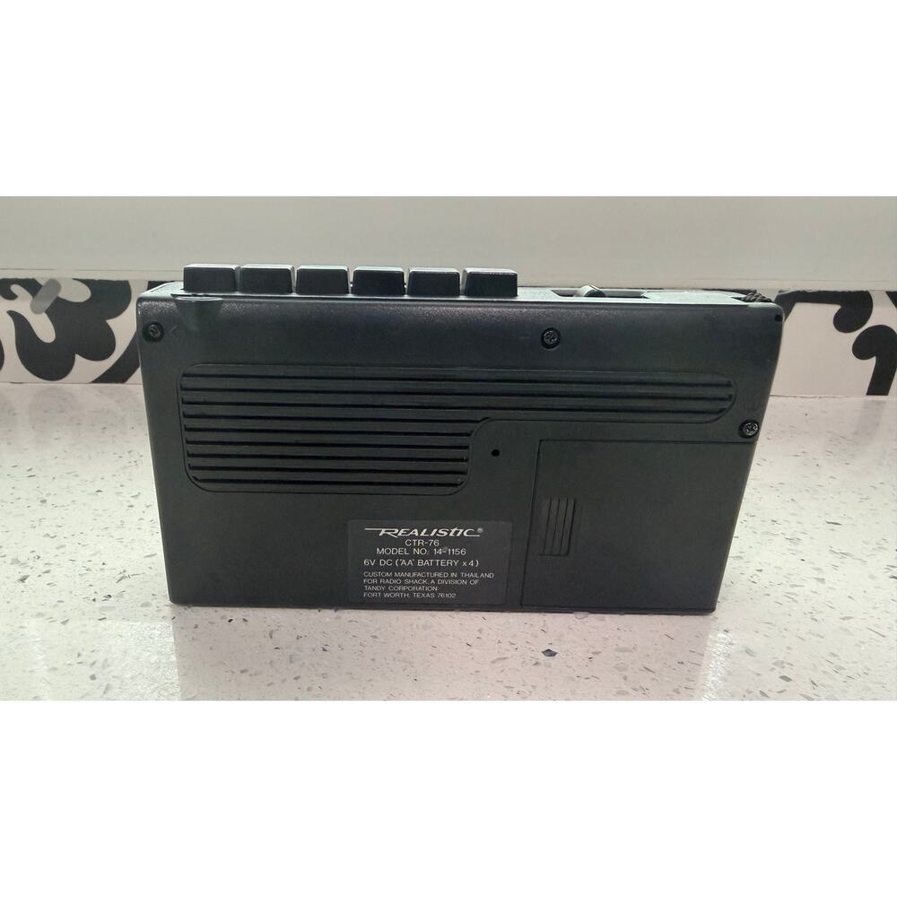 Vintage Realistic CTR-76 Cassette Recorder 14-1156 w/ AC Adapter and Manual - Picture 5 of 8